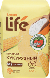 Крахмал кукурузный ЛЕНТА LIFE без глютена, 300г, детальное фото