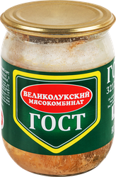 Свинина тушеная МК ВЕЛИКОЛУКСКИЙ высший сорт, 500г, вид