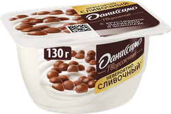 Продукт творожный ДАНИССИМО с хрустящими шариками в шоколаде 7,2%, без змж, 130г, изображение