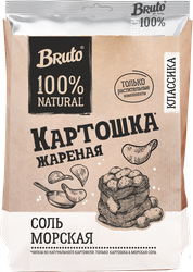 Изображение товара Чипсы картофельные BRUTO с морской солью, 120г