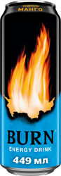 Напиток энергетический BURN Манго, 0.449л, вид
