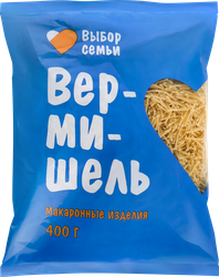 Макароны ВЫБОР СЕМЬИ Вермишель группа В, 400г, картинка