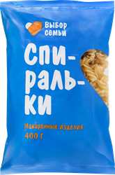 Макароны ВЫБОР СЕМЬИ Спиральки группа В, 400г, фотография