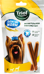 Лакомство для собак TRIOL DENTAL NORM Палочки жевательные 6шт, 90г, изображение