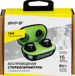 Стереогарнитура AXXA AB-02, TWS, BT 5.2, 300 мАч, черный, Арт. 4051, 4050, крупный план