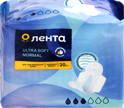 Прокладки гигиенические ЛЕНТА Ultra soft Normal, 20шт, картинка
