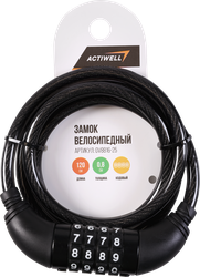 Замок велосипедный ACTIWELL 8х1200мм, Арт. GV8816-25, картинка