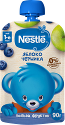 Пюре фруктово-ягодное NESTLE Яблоко и черника, с 5 месяцев, 90г, вид