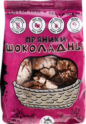 Пряники безглютеновые ЧУДЕСНИЦА Шоколадные, 180г, крупный план