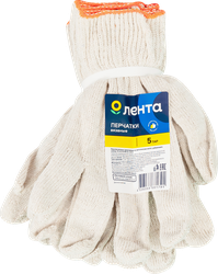 Перчатки ЛЕНТА р. 18/20, белые, 5пар, крупный план