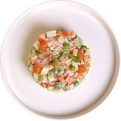 Салат ЛЕНТА FRESH с горбушей горячего копчения, детальное фото