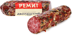 Колбаса сырокопченая РЕМИТ Дворянский пир в специях, весовая, крупный план