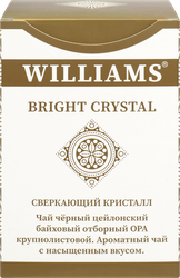 Чай черный WILLIAMS Bright Crystal OPA отборный цейлонский, крупнолистовой, 100г, вид