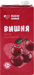 Нектар ВЫБОР СЕМЬИ Вишневый, 0.95л, крупный план