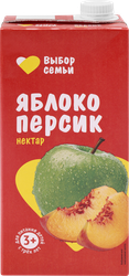 Нектар ВЫБОР СЕМЬИ Яблочно-персиковый, 0.95л, фотография
