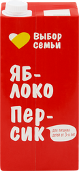 Нектар ВЫБОР СЕМЬИ Яблочно-персиковый, 0.95л, изображение