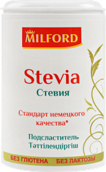 Подсластитель MILFORD с экстрактом стевии, в таблетках 370шт, 23г, изображение