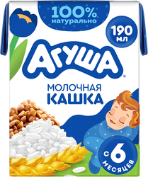 Каша злаковая детская АГУША Засыпай-ка, молочная, с 6 месяцев, 190мл, детальное фото