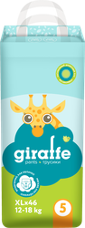 Подгузники-трусики LOVULAR Giraffe XL 12–18кг, 46шт, вид