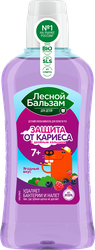 Ополаскиватель для полости рта детский ЛЕСНОЙ БАЛЬЗАМ Ягодный вкус, 7+, 400мл, вид