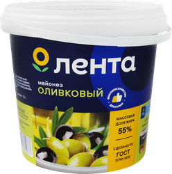 Майонез ЛЕНТА Оливковый 55%, 800мл, фото