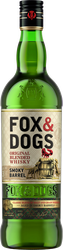 Виски FOX & DOGS Smoky Barrel купажированный 40%, 0.7л, крупный план