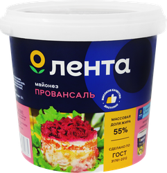 Майонез ЛЕНТА Провансаль 55%, 800мл, фотография