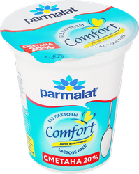 Сметана PARMALAT Comfort безлактозная 20%, без змж, 300г, картинка