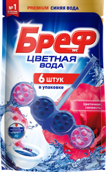 Блок для унитаза БРЕФ Цветная вода, 6х50г, картинка
