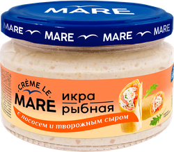 Икра рыбная слабосоленая БАЛТИЙСКИЙ БЕРЕГ Creme Le Mare, в соусе с рубленным слабосоленым лососем и творожным сыром, 165г, фото