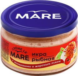 Икра рыбная слабосоленая БАЛТИЙСКИЙ БЕРЕГ Creme Le Mare, в соусе с томатами и жареным луком, 165г, фотография