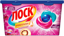 Капсулы для стирки ЛОСК Малазийский цветок, 18шт, картинка