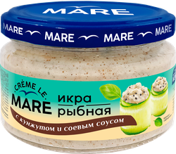 Икра рыбная слабосоленая БАЛТИЙСКИЙ БЕРЕГ Creme Le Mare, в соусе с кунжутом и соевым соусом, 165г, вид