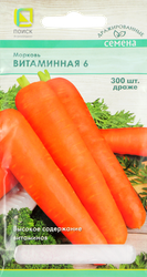 Семена ПОИСК Морковь Витаминная 6 (А), 2г, фото