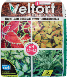 Грунт для декоративно-лиственных растений VELTORF, 5л, фотография