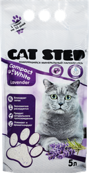 Изображение товара Наполнитель минеральный для кошачьего туалета CAT STEP Compact White Lavеnder комкующийся, 4,2кг