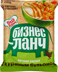 Лапша БИЗНЕС ЛАНЧ Яичная, с куриным бульоном, 60г, фото