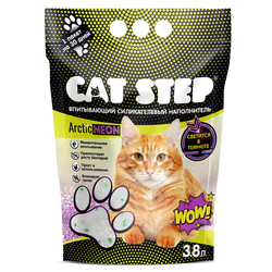 Наполнитель силикагелевый для кошачьего туалета CAT STEP Arctic Neon впитывающий, 1,67кг, вид