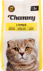 Изображение товара Корм сухой для кошек CHAMMY с курицей, 1,9кг