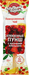 Чай замороженный ЧИСТАЯ ЛИНИЯ Клюквенный пунш, с кусочками апельсина, 50г, картинка