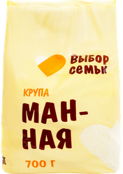 Крупа манная ВЫБОР СЕМЬИ Марка М, 700г, вид