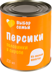 Персики ВЫБОР СЕМЬИ половинки в сиропе, 850мл, фото