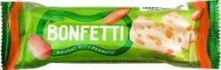 Батончик BONFETTI Нуга и арахис, 25г, вид