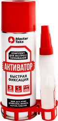 Супер-клей MASTERTEKS Комплект для экспресс склеивания, со спреем-активатором для быстрого и прочного склеивания, прозрачный, Арт. 9781863, 200мл+50г, фото