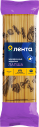 Макароны ЛЕНТА Лапша высший сорт, 450г, крупный план