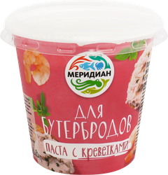 Паста для бутербродов МЕРИДИАН с креветками в сливочном соусе, 140г, картинка