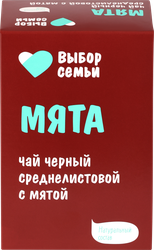 Чай черный ВЫБОР СЕМЬИ с мятой, среднелистовой, 100г, детальное фото