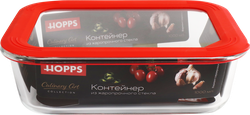 Контейнер HOPPS жаропрочное стекло, силикон, 1л, Арт. NE-BG4, вид