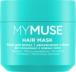 Маска для волос MY MUSE Бессульфатная укрепляющая, 300мл, детальное фото