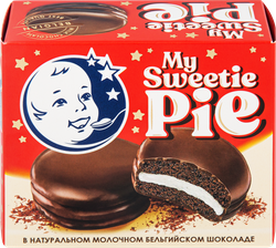 Десерт молочный ЗАВОД ИМЕНИ ПАСТУХОВА Sweetie Pie с бисквитом и суфле, без змж, 60г, крупный план
